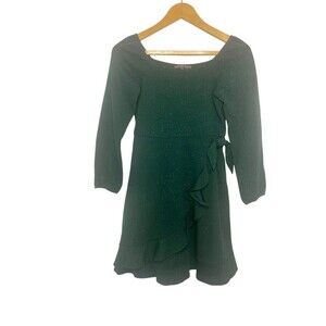 Three Pink Hearts Trixxi Girl's Green Sparkly Glitter Dress Size L NWT‎